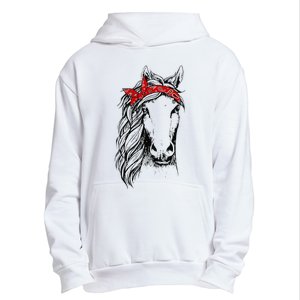 Horse Bandana for Horseback Riding Horse Lover Urban Pullover Hoodie