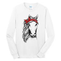 Horse Bandana for Horseback Riding Horse Lover Tall Long Sleeve T-Shirt