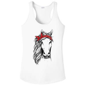 Horse Bandana for Horseback Riding Horse Lover Ladies PosiCharge Competitor Racerback Tank