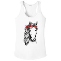 Horse Bandana for Horseback Riding Horse Lover Ladies PosiCharge Competitor Racerback Tank