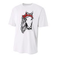 Horse Bandana for Horseback Riding Horse Lover Performance Sprint T-Shirt