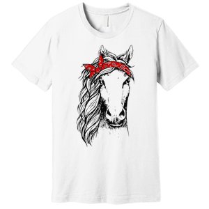 Horse Bandana for Horseback Riding Horse Lover Premium T-Shirt