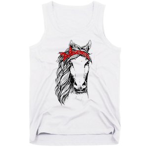 Horse Bandana for Horseback Riding Horse Lover Tank Top