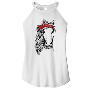 Horse Bandana for Horseback Riding Horse Lover Women's Perfect Tri Rocker Tank