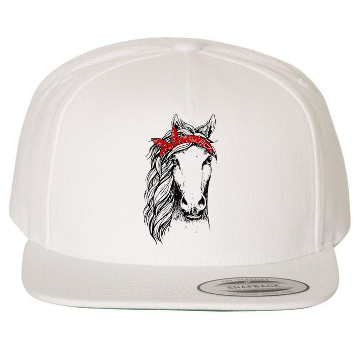 Horse Bandana for Horseback Riding Horse Lover Wool Snapback Cap