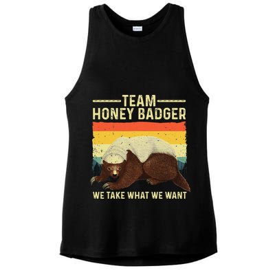 Honey Badger For Ratel Honey Badger Lover Ladies PosiCharge Tri-Blend Wicking Tank