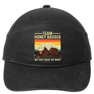 Honey Badger For Ratel Honey Badger Lover 7-Panel Snapback Hat