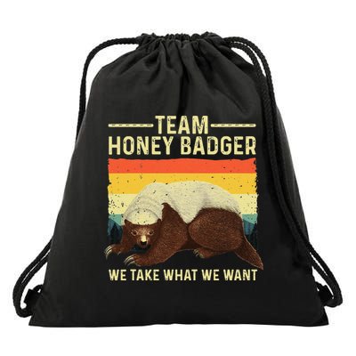Honey Badger For Ratel Honey Badger Lover Drawstring Bag