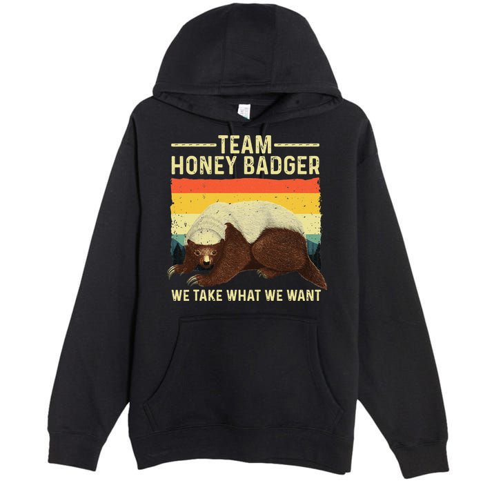 Honey Badger For Ratel Honey Badger Lover Premium Pullover Hoodie