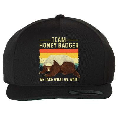 Honey Badger For Ratel Honey Badger Lover Wool Snapback Cap