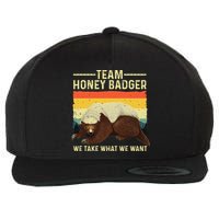 Honey Badger For Ratel Honey Badger Lover Wool Snapback Cap