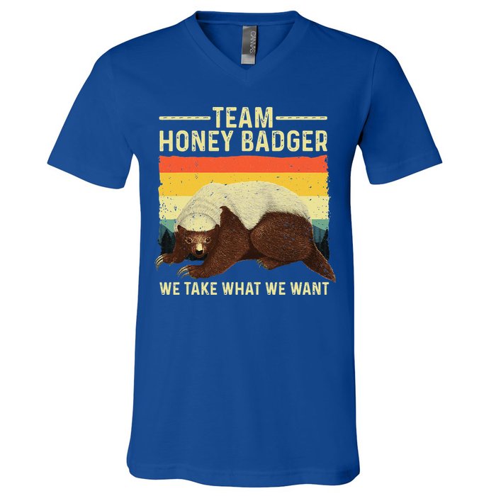 Honey Badger For Ratel Honey Badger Lover V-Neck T-Shirt