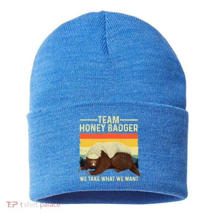Honey Badger For Ratel Honey Badger Lover Sustainable Knit Beanie