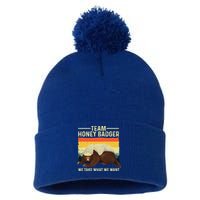 Honey Badger For Ratel Honey Badger Lover Pom Pom 12in Knit Beanie