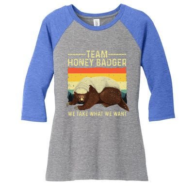 Honey Badger For Ratel Honey Badger Lover Women's Tri-Blend 3/4-Sleeve Raglan Shirt