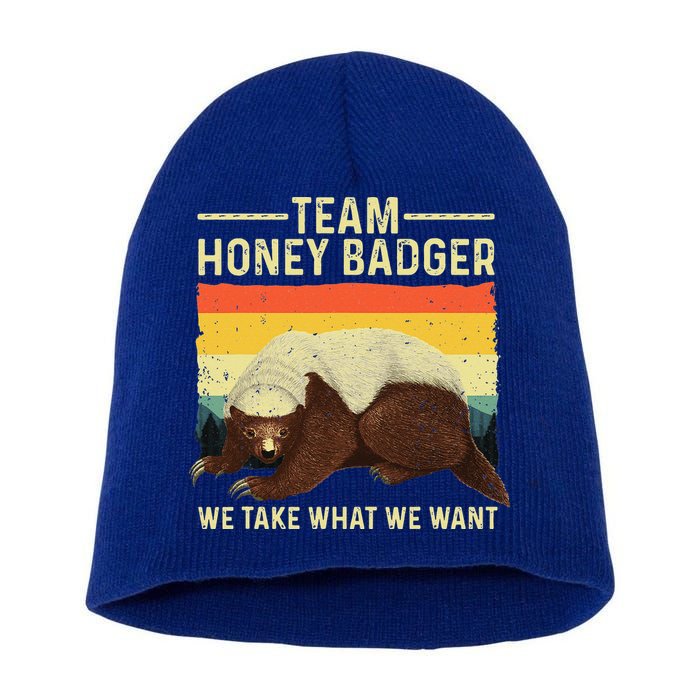 Honey Badger For Ratel Honey Badger Lover Short Acrylic Beanie