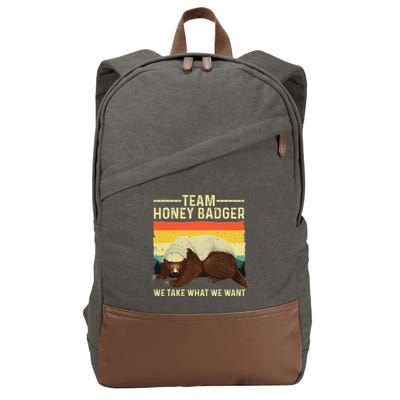 Honey Badger For Ratel Honey Badger Lover Cotton Canvas Backpack