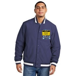 Hi Booo Funny Sarcastic Halloween Costume Insulated Varsity Jacket