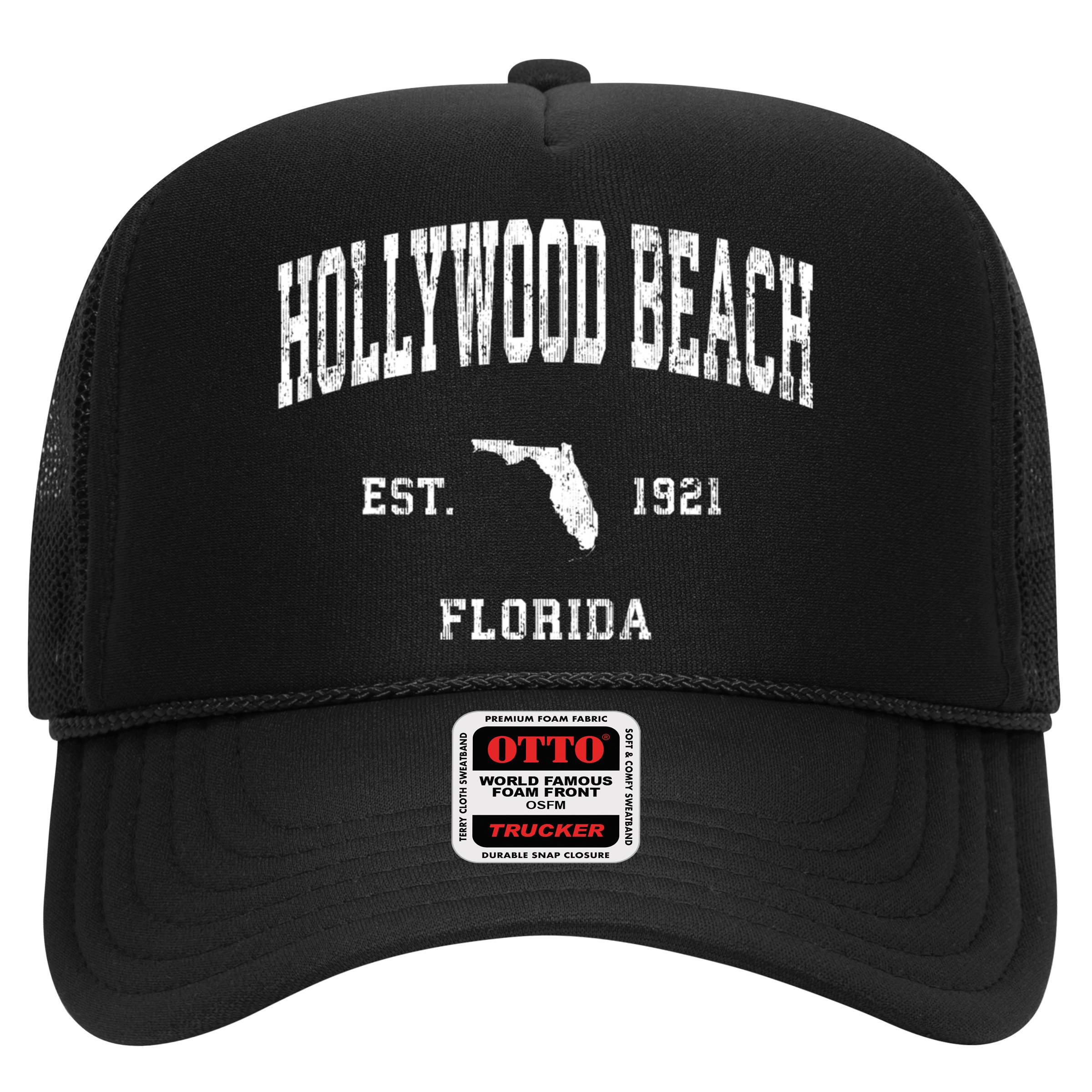 Hollywood Beach Florida Fl Vintage Athletic Sports Hat