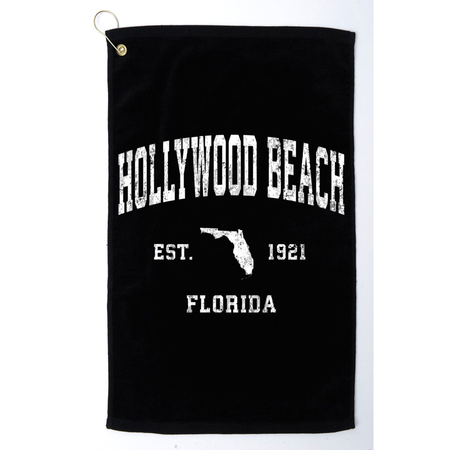 Hollywood Beach Florida Fl Vintage Athletic Sports Golf Towel