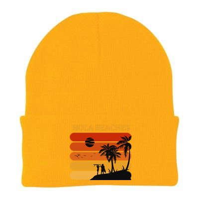 Hola Beaches Funny Beach Vacation Knit Cap Winter Beanie