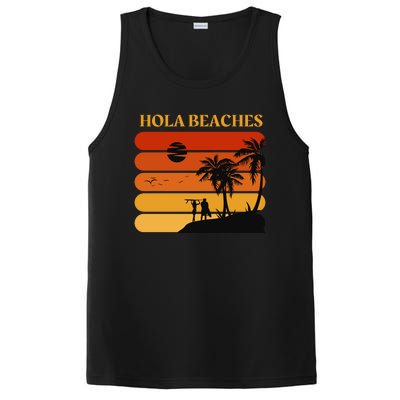 Hola Beaches Funny Beach Vacation PosiCharge Competitor Tank