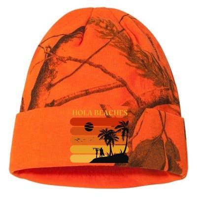 Hola Beaches Funny Beach Vacation Kati Licensed 12" Camo Beanie