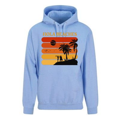 Hola Beaches Funny Beach Vacation Unisex Surf Hoodie