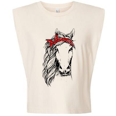 Horse Bandana For Horseback Riding Horse Lover Garment-Dyed Women's Muscle Tee