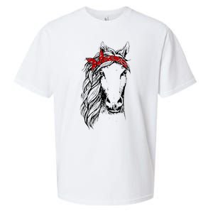 Horse Bandana For Horseback Riding Horse Lover Sueded Cloud Jersey T-Shirt