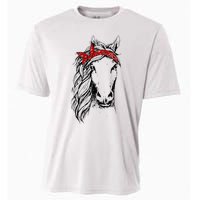 Horse Bandana For Horseback Riding Horse Lover Cooling Performance Crew T-Shirt