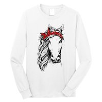 Horse Bandana For Horseback Riding Horse Lover Long Sleeve Shirt