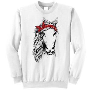 Horse Bandana For Horseback Riding Horse Lover Sweatshirt