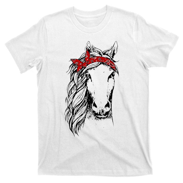 Horse Bandana For Horseback Riding Horse Lover T-Shirt