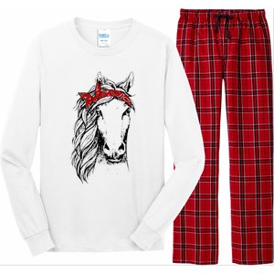 Horse Bandana For Horseback Riding Horse Lover Long Sleeve Pajama Set