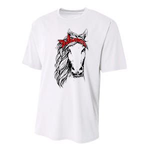 Horse Bandana For Horseback Riding Horse Lover Performance Sprint T-Shirt