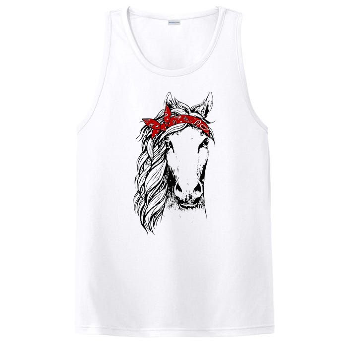 Horse Bandana For Horseback Riding Horse Lover PosiCharge Competitor Tank