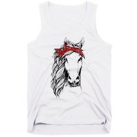 Horse Bandana For Horseback Riding Horse Lover Tank Top