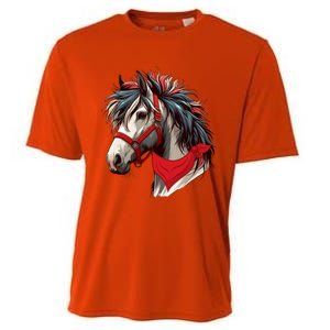 Horse Bandana For Equestrian Horseback Riding Horse Lover Gift Cooling Performance Crew T-Shirt