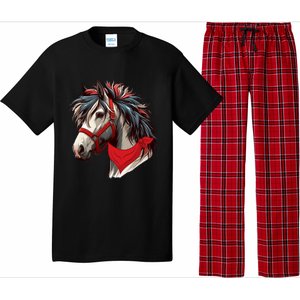 Horse Bandana For Equestrian Horseback Riding Horse Lover Gift Pajama Set