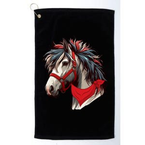 Horse Bandana For Equestrian Horseback Riding Horse Lover Gift Platinum Collection Golf Towel