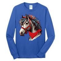 Horse Bandana For Equestrian Horseback Riding Horse Lover Gift Tall Long Sleeve T-Shirt