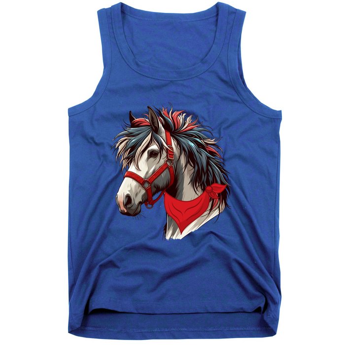 Horse Bandana For Equestrian Horseback Riding Horse Lover Gift Tank Top