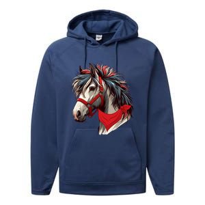 Horse Bandana For Equestrian Horseback Riding Horse Lover Gift Performance Fleece Hoodie