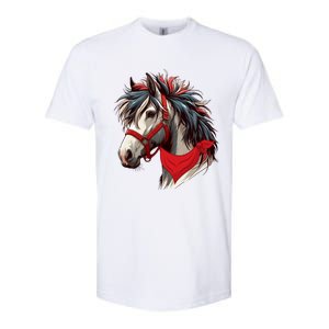 Horse Bandana For Equestrian Horseback Riding Horse Lover Gift Softstyle CVC T-Shirt