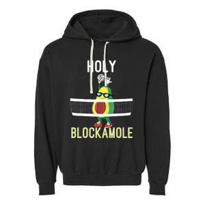 Holy Blockamole Funny Volleyball Block Avocado Teen Girl Garment-Dyed Fleece Hoodie