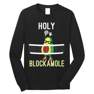 Holy Blockamole Funny Volleyball Block Avocado Teen Girl Long Sleeve Shirt