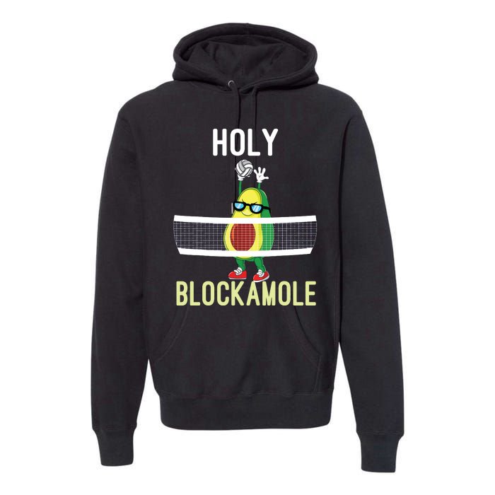 Holy Blockamole Funny Volleyball Block Avocado Teen Girl Premium Hoodie