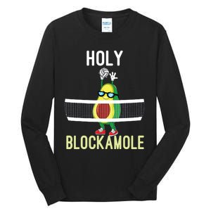 Holy Blockamole Funny Volleyball Block Avocado Teen Girl Tall Long Sleeve T-Shirt