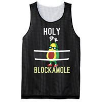 Holy Blockamole Funny Volleyball Block Avocado Teen Girl Mesh Reversible Basketball Jersey Tank